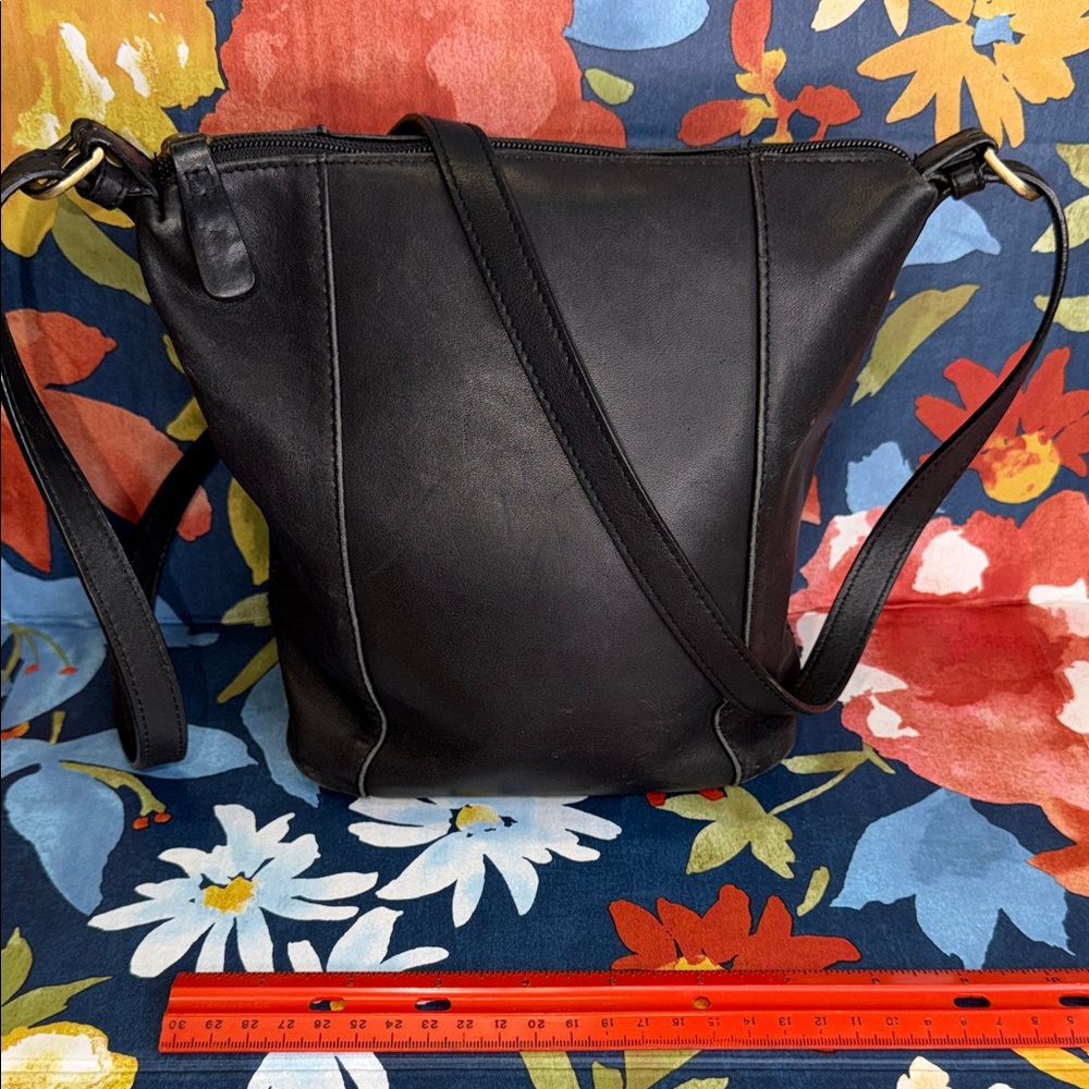 St. John's Bay Elegant Black Cow Hide Shoulder Bag
